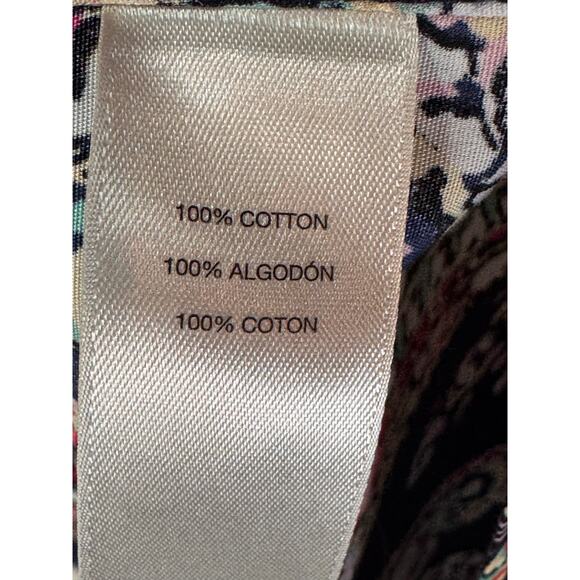 CHICO’s Paisley Button Down Shirt Size 3/XL Cotton Lightweight Summer‎ Coastal - Picture 9 of 9